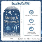 Serencatcher 7.2ft Denim & Diamonds Arch Backdrop Cover Arch Covers - Image 2