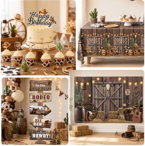 Western Party Decorations, Cowboy Birthday Party Decorations for Boys - Image 4