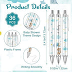 145Pcs Baby Shower Favors for Guest Blue Bear Ballpoint Pens Retractable Baby Shower Pens with Greeting Thank You Cards Keychains Organza Bags for Gender Reveal Souvenirs Prizes Return Gifts - Image 2