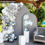 8 FT Arch Backdrop Cover, Wedding Light Grey Arch Covers Stretchy Backdrop Spandex Fitted for Chiara Stand Birthday Baby Shower Party Ceremony Decoration Light Grey 8FT - Image 2