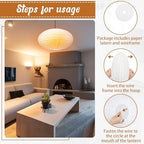 Retisee 2 Pcs Oval Paper Lantern Shade for Party Wedding, 16 Inch, White - Image 3