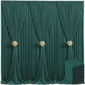 30ft x 10ft Hunter Green Backdrop Curtain for Parties Dark Green Wrinkle Free Backdrop Drapes Panels for Baby Shower Birthday Party Photo Photography Polyester Fabric Background Decoration by Suppromo