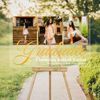 Personalized Graduation Yard Sign with Photos – Clear Acrylic Sign for High School Senior Graduation, Class of 2026, Custom Photo Graduation Decoration for Outdoor Yard Display - Image 2