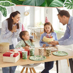 Domensi 220 Pcs Jungle Safari Animal Party Supplies Serves 40 Guest Safari Theme Tableware Set Disposable Wild Animal Print Paper Plate Cup and Napkin for Jungle Baby Shower Birthday Party Decoration - Image 6