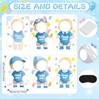 6 Sets Blindfolded Feed Me Shower Games Feed The Funny Blindfolded Food Feeding Board Gender Reveal Game Activities for Guests Photo Booth Props Family Reunion Party Supplies(male) - Image 2