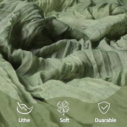 12 Pack 23 x 120 Inch Sage Green Table Runner 10Ft Cheesecloth - Image 5