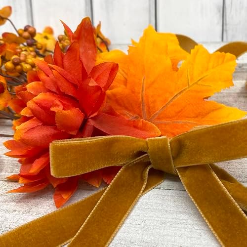 Morex Ribbon Nylon, 7/8 inch by 11 Yards, Copper, Item 01225/10-447 Nylvalour Velvet Ribbon, 7/8" x 11 yd, - Image 2