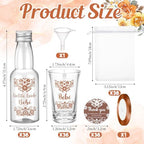Lemonroad 36 Set Cielito Lindo Baby Shower Favors Clear Shot Glasses, Brown - Image 2