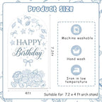 Serencatcher 7.2ft Blue Bow Seashell Birthday Arch Backdrop Cover - Image 2