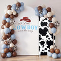 Moukeren a Little Cowboy is on The Way Arch Backdrop Cover 6ft and 7.2ft for Western Cowboy Themed Baby Shower Party Gender Reveal Birthday Party Banquet Photo Arches Background Decorations by Moukeren