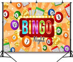 12X8FT Bingo Night Backdrop Banner Bingo Game Night Party Decorations Contest Cards Gold Coins Photo Background for Man Boys Gamer Gaming Night Party Supplies - Image 2