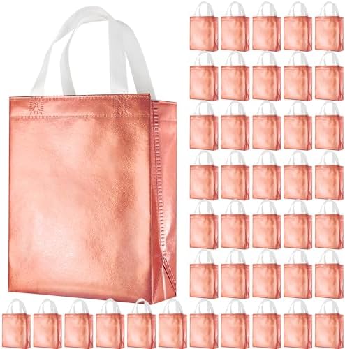BLEWINDZ 100 Medium Reusable Gift Bags with Handles - Ideal Party Favors & Shopping Bags (10 Colors) by BLEWINDS