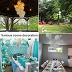 40 Pack 6" 8" 10" 12" Chinese Lanterns, Elegant White Paper Lanterns, Round Paper Lanterns for Party Decorations, Weddings, Birthdays.by IHDYPPEW - Image 7