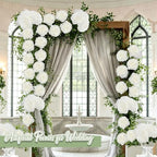 56 Pcs Peonies Artificial Flowers Bulk, 4.7’’ Fake Peonies - White - Image 5