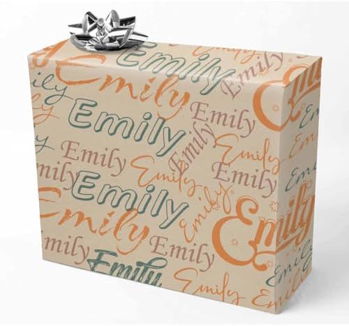 AOFUN Personalized Name Gift Personalized Gift Wrapping Paper Unique Wrapping Paper Multi Color Wrapping Paper Birthday 3 Rolls 58"" x 23"", Style 25 by Unknown
