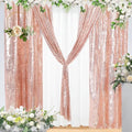 Eternal Beauty Rose Gold Sequin Backdrop Curtains, 4 Panels 2x8FT by EternalBeauty
