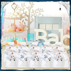 MTLEE 25 Sets Halloween a Little Boo Baby Shower Ghost Candle Gifts, Blue - Image 6