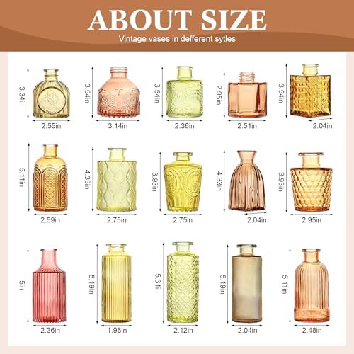 30 Pcs Colored Bud Vases Set, Baby Shower Decorations, Wedding Table Decor - Image 3