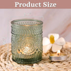 Green Votive Candle Holders Set of 36- Glass Tealight Candle Holders Bulk - Image 6