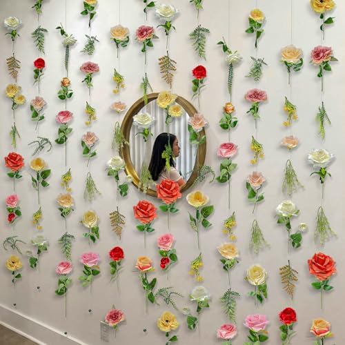 6 Pcs 35.11 ft Hanging Flower Artificial Wildflower Garlands Floral Vines - Image 4