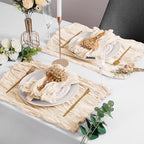 LZY 120 Pack Gauze Cheesecloth Napkins 20x20 Inch Dinner Cloth Napkins, Soft Boho Table Napkins Rustic Wrinkled Cheese Cloth Napkins Bulk for Wedding Party Baby Shower Event Decor (Ivory) - Image 6