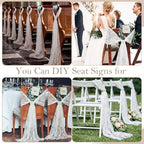 Threlaco 12 Set Lace Pew Bows with Pearl Clasp for Wedding Church Decor - Image 3