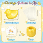 Leelosp Duck Soap Party Favors Gift with Transparent Bags and Thanks Tag for Baby Shower Guest Reveal Baptism Shower Wedding Birthday Summer Party Favor Decorations Supplies(50 Sets,Yellow) - Image 3