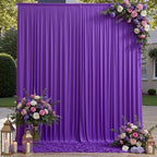 10ftx12ft Purple Backdrop Curtains for Wedding Parties, Wrinkle Free Polyester Photo Backdrop Drapes 2 Panels 12 ft Long Back Drop Cloth for Girl's Birthday Party Photography Background - Image 6