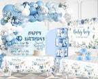 Blue Boy Baby Shower Decorations, Welcome Baby Boy Balloon Arch Kit - Image 3