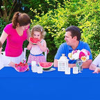 32 Pack Blue Plastic Tablecloth for Rectangle Tables, Premium Decorative Royal Blue Disposable Table Cloths for Parties, Rectangle Party Table Cover for Birthday, Wedding, Anniversary, 54 x 108 Inch - Image 7