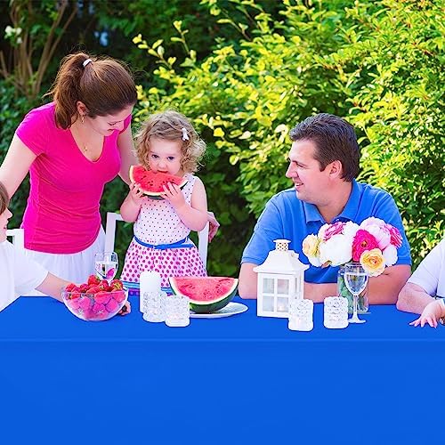 32 Pack Blue Plastic Tablecloth for Rectangle Tables, Premium Decorative Royal Blue Disposable Table Cloths for Parties, Rectangle Party Table Cover for Birthday, Wedding, Anniversary, 54 x 108 Inch - Image 7