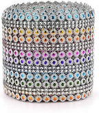 Craftdady 10 Yards Flower Rhinestone Mesh Wrap 16 Rows Faux Diamond Bling Mesh Ribbon for Wedding Cakes Birthday Baby Shower Decorations DIY Crafts - Image 3
