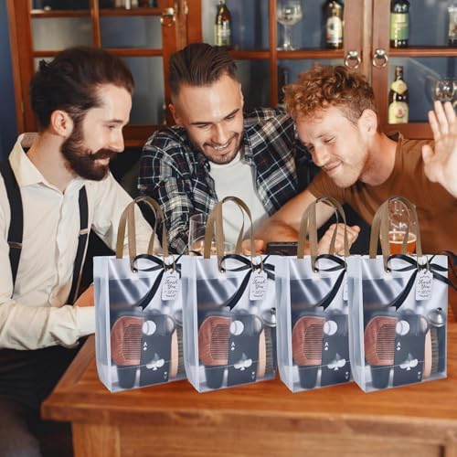 Baby Shower Prizes for Men 8 Set with 8oz Stainless Steel Hip Flask Bottle Opener Manicure Kit Bath Sponge Sunglasses Gift Bag Baby Shower Game Prizes for Winner Bachelor Party (Black, 8 Sets) - Image 7