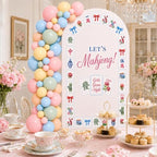 Cinrobiye 71 Pcs Mahjong Backdrop, Spandex Arch Cover & Balloon Garland Kit - Image 5