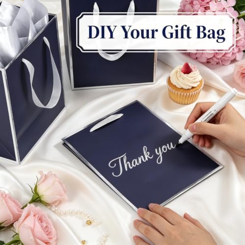 Saking 50 Pcs Medium Gift Bags Bulk with Handles and Tissue Paper 8x5x10 In - Image 5