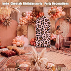 Boho Cheetah Print Balloon Arch Kit with Palm Leaf Fan Pampas Grass, 6ft Leopard Print Backdrop Cover 154 Pcs Balloon Garland, Pink Cheetah Birthday Decorations for Wedding Baby Shower Girls Women - Image 6