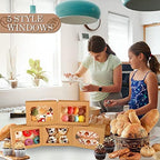 KPOSIYA 65 PCS 8x6x2.5 Inch Cookie Boxes with Window Brown Bakery Boxes Pastry Boxes for Gift Giving, Treat, Dessert, Cupcakes, Chocolate, Strawberries, Donuts, Muffins (5 Style Windows) - Image 5