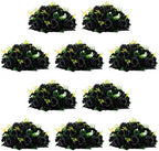 NUPTIO Black Roses Artificial Flowers Pcs of 10 Fake Flower Bouquet Black Hydrangea Flowers Artificial, 15 Heads Fake Roses with Base, Real Looking Black Artificial Flowers (Black) by Nuptio