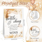 Trelaco 12 Pcs Baby Shower Bottle Chug Game, Bear, Brown - Image 2