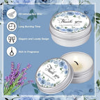 MTLEE 50 Pcs Wedding Candles Gift Favors for Guests 1 Oz, Blue Flowers - Image 4