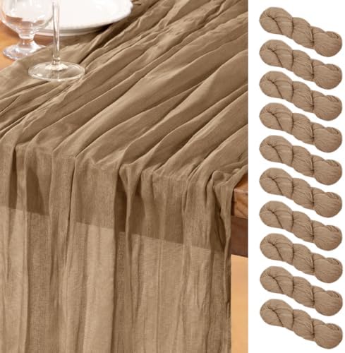 DeZerlor Nude Cheesecloth Table Runners 10 Pack Fall Runners by DeZerlor