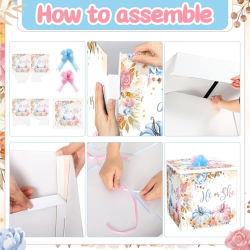 AmazingSpark 28in Giant Gender Reveal Gift Box Kit, Pumpkin - Image 3