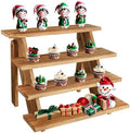 Wooden Cupcake Stand - 4 Tier Cupcake Display Stand, Rustic Tiered Display Stand, Tool Free Installation Cupcake Stand for Baby Shower Decorations Birthday Party Supplies(Pine Wood) by Fumingpal