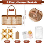 Dreamtop 4 Set Baskets for Gifts Empty, Woven Bamboo Gift Basket Empty Large with Handles, Sturdy Gift Basket Kit Empty to Fill for Christmas Birthday Baby Shower Wedding Gift - Image 2