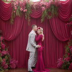 24x10FT Burgundy Backdrop Curtains for Wedding Parties, Wrinkle Free Polyester Photography Backdrop Drapes for Wedding Baby Shower Birthday Parties Stage Background Stand Decorations 4x10ft,6 Panels - Image 4