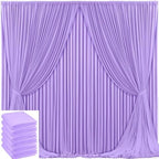 30x10ft Lavender Backdrop Curtain for Wedding Parties Wrinkle Free Fabric Lavender Drapes Backdrop Decoration for Baby Shower Birthday Photography Decoration 6 Panels, 5ft x 10ft by Gogoparti