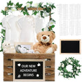 Barydat Wooden Baby Shower Crate Closet Baskets for Baby Shower, Walnut by home