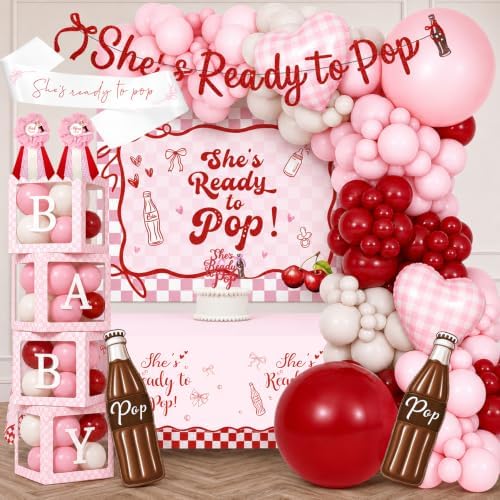 She’s Ready to Pop Baby Shower Decorations, Soda Pop Baby Shower Party Decor by Unknown