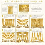 2 Panels 5ft(W) x 20ft(L) Gold Backdrop Curtain for Wedding Parties - Image 3