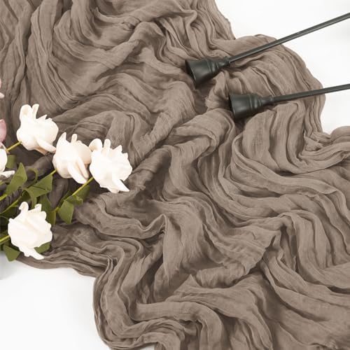 10 Pack Cheesecloth Table Runner 35 x 120 Inch, Nude - Image 4
